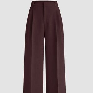 Cider Wide-Leg Burgundy Pants